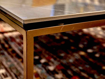 Crate & Barrel Square Faux Stone Cocktail Table
