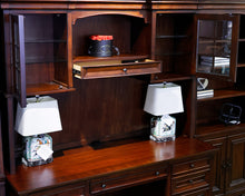 Mahogany 3-Piece Bookcase & Desk Unit
