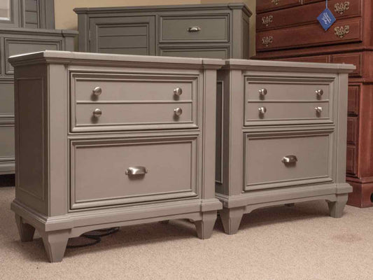 Pair Of Folio 21 'Hilton Head' Shutter 2 Drawer  Nightstands