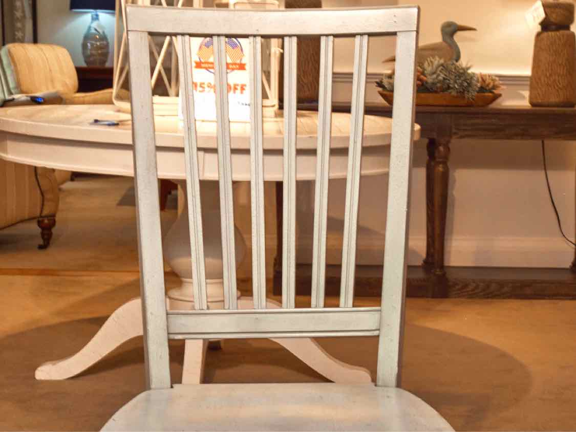 Set Of Universal Furniture Slat Back In Driftwood Grey Finish  Dining Chairs