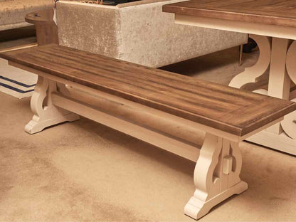 Espresso Finish Oak 'Sand' Finish Base Bench