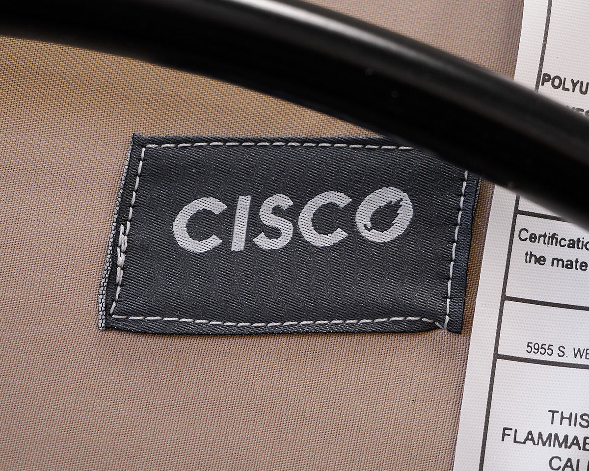 Cisco Round Denim Jean Swivel Ottoman