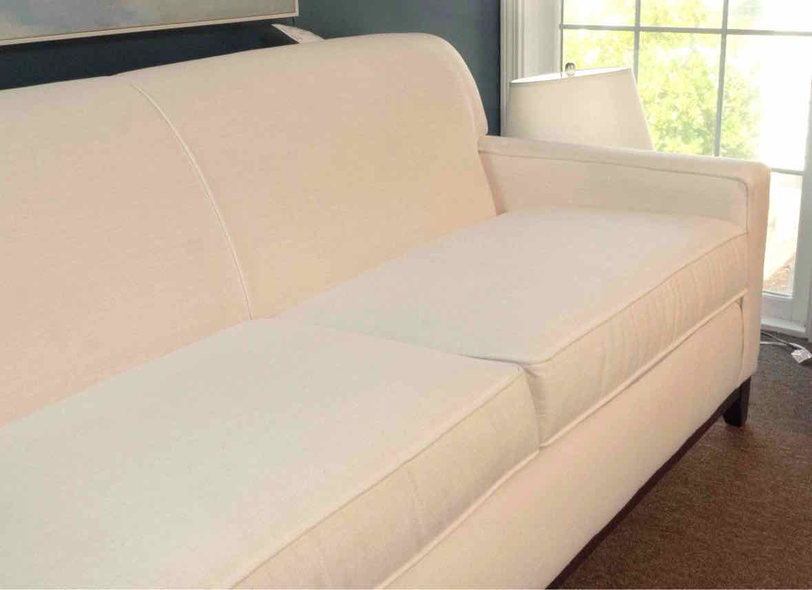Bassett White Chenille & Cotton Blend 2 Cushion  Sofa