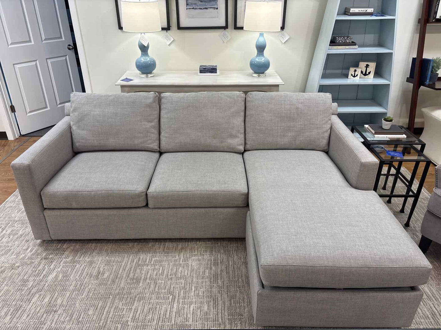 Crate & Barrel 'Barrett II' Sofa w/ Reversible Chaise