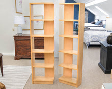 Pair of Light Maple Adjoining Bookcases