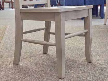 Grey Washed Drop Leaf Table & 2 Slat Back Chair Set