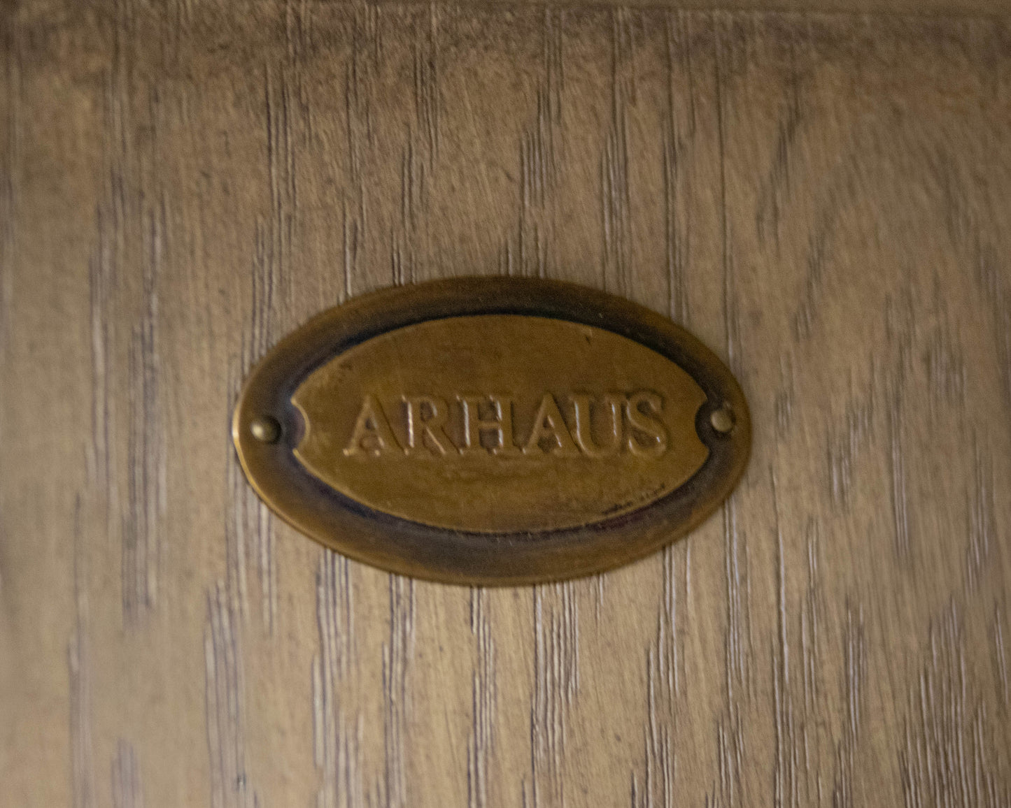 Arhaus 'Bodhi' Two Glass Door Display Cabinet in Grey Wash
