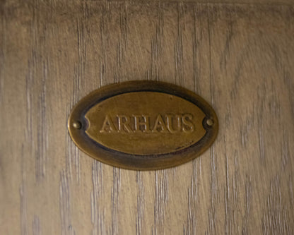 Arhaus 'Bodhi' Two Glass Door Display Cabinet in Grey Wash