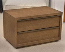 RH Bezier 36" Closed Nightstand in Dark Brown Oak Finish