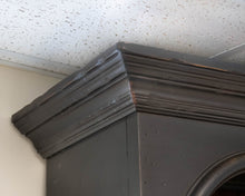 Drexel Double Arch Display Cabinet in Rustic Black