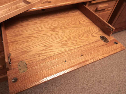 Winners Only Oak Roll Top Desk with File Drawer (includes 4 keys)