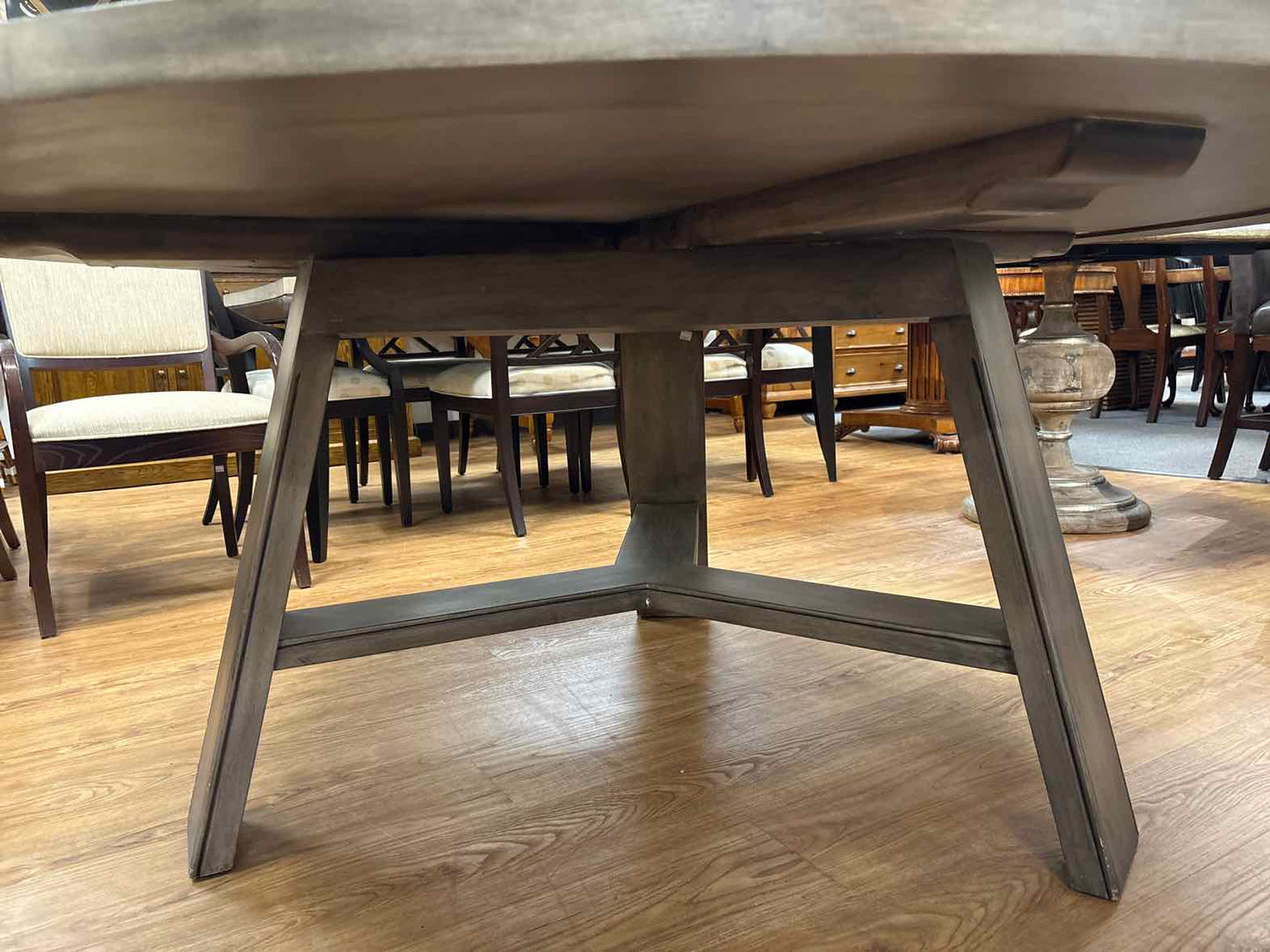 Rustic Round Inlaid Dining Table