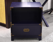 Crate & Barrel Navy Nightstand