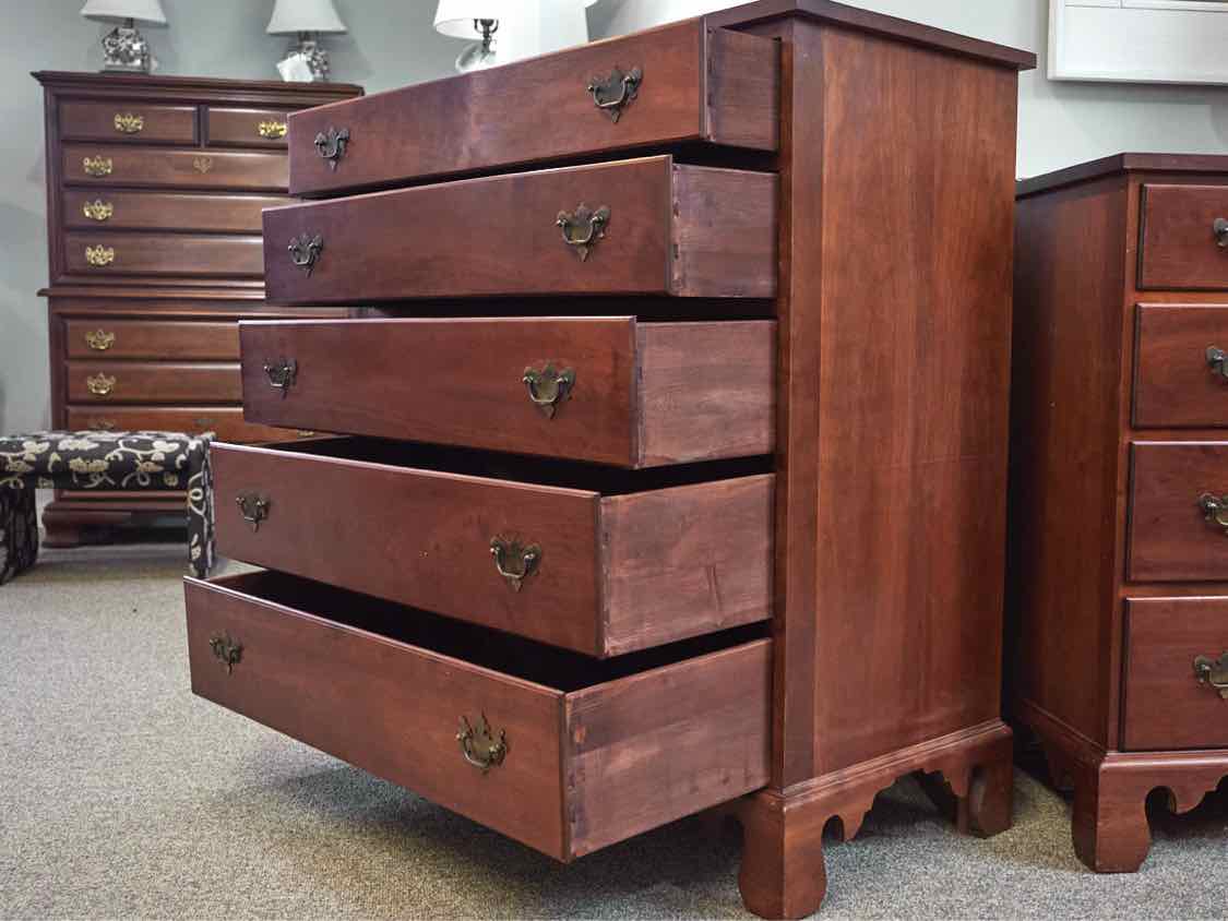Solid Cherry Bench Made 5 Drawer Chest