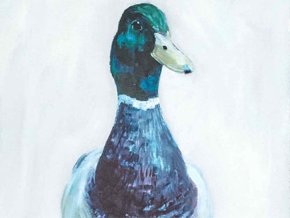 'Mallard Walking 2' in Silver Frame