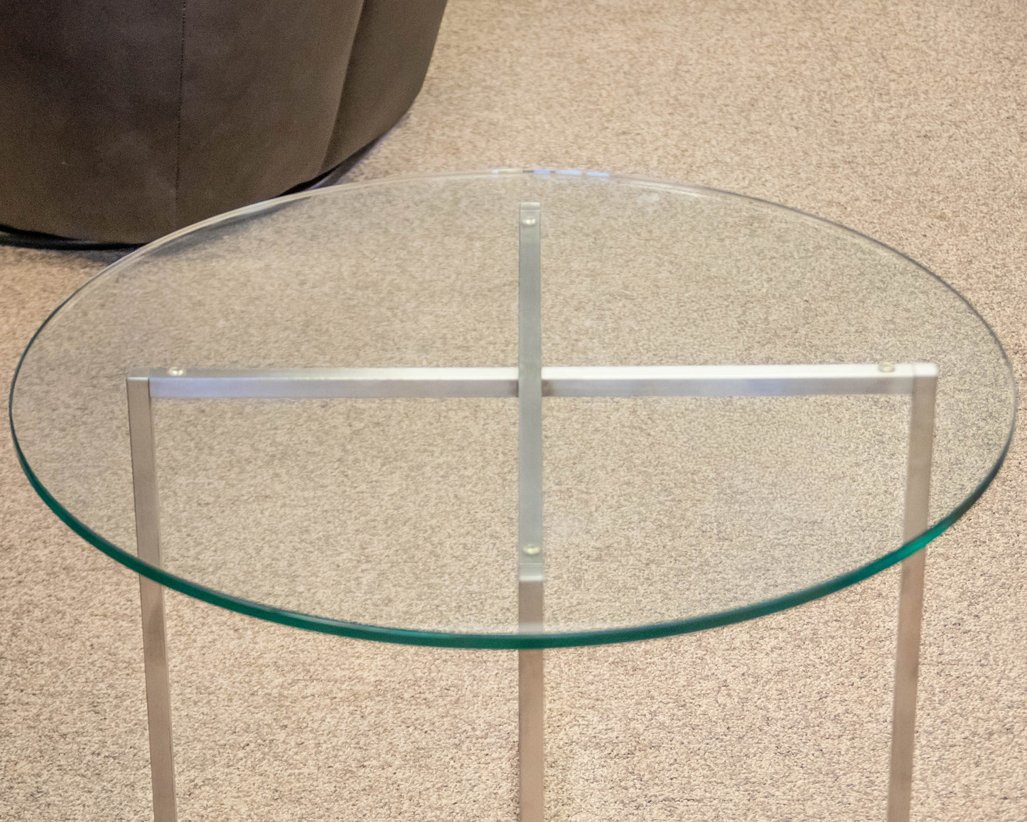 Room & Board Glass & Metal Contemporary Side Table