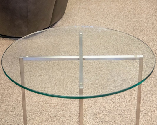 Room & Board Glass & Metal Contemporary Side Table