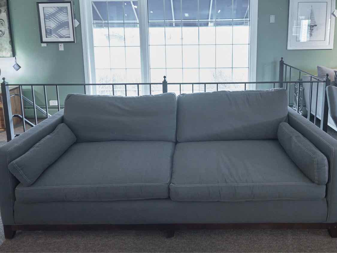 Lee Industries 'Graphite Grey' Upholstered 2 Cushion Sofa