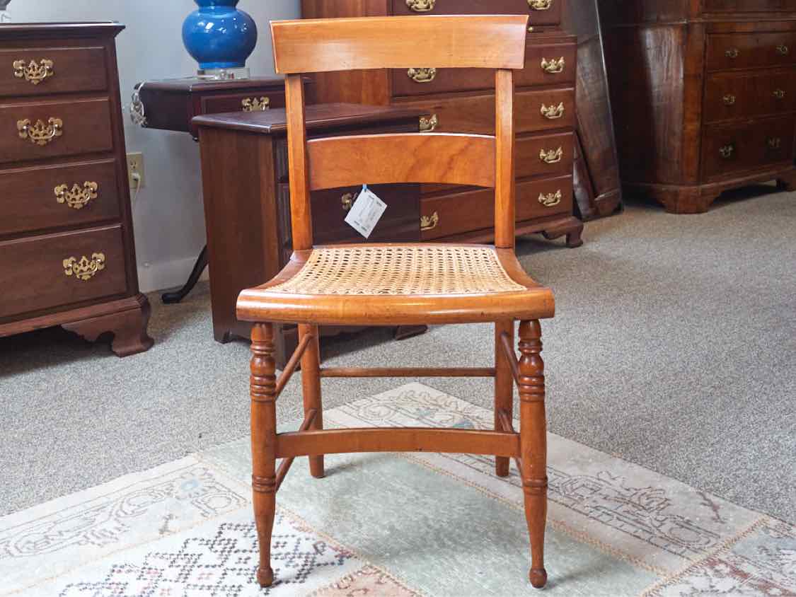 Pair of Caned Seat Side Chairs