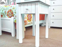 Olde English Woods Inc. White Finish Handpainted Accents1 Drawer  Side Table