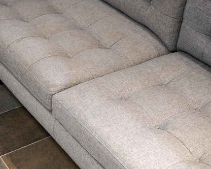 Crate & Barrel Two-Cushion Tufted Sofa