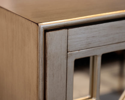 Two-Door Mirrored Console