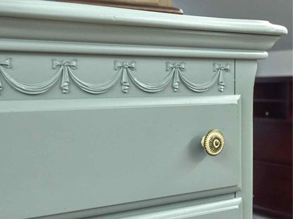 French Provincial Lingerie Chest in 'Arctic' Blue Finish