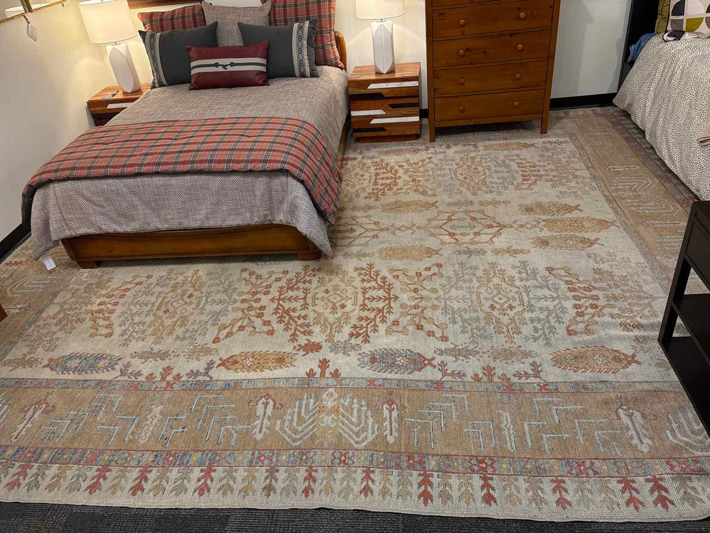 Floral Wool Area Rug
