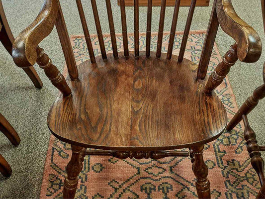 Pair of Windsor Dining Arm Chairs in Oak