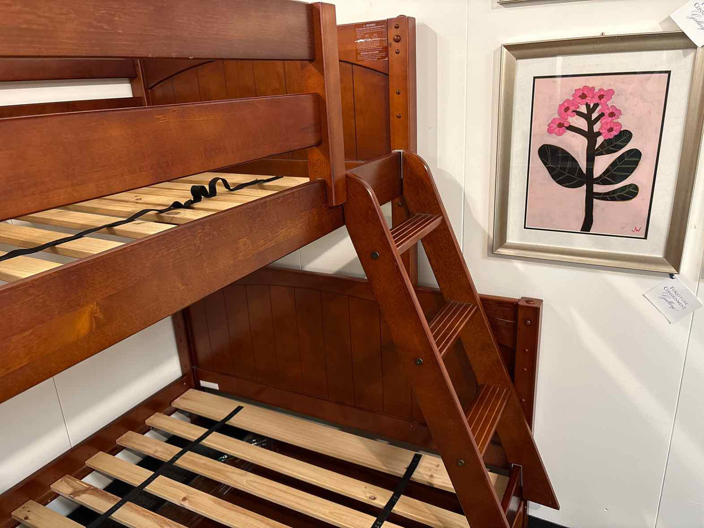 Cherry Wood Twin Over Full Bunkbed
