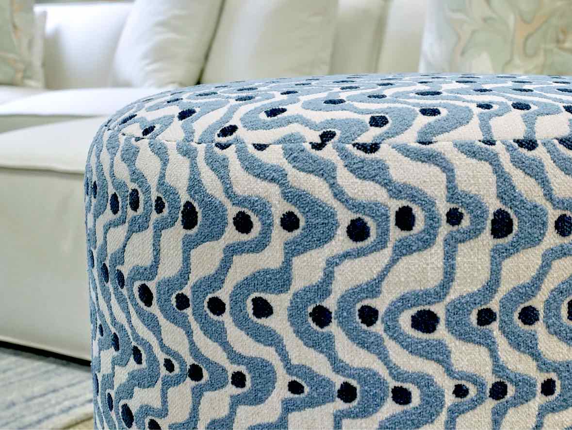 'Cas' Blue Ottoman