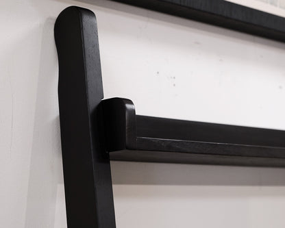 Black Leaning Bookcase