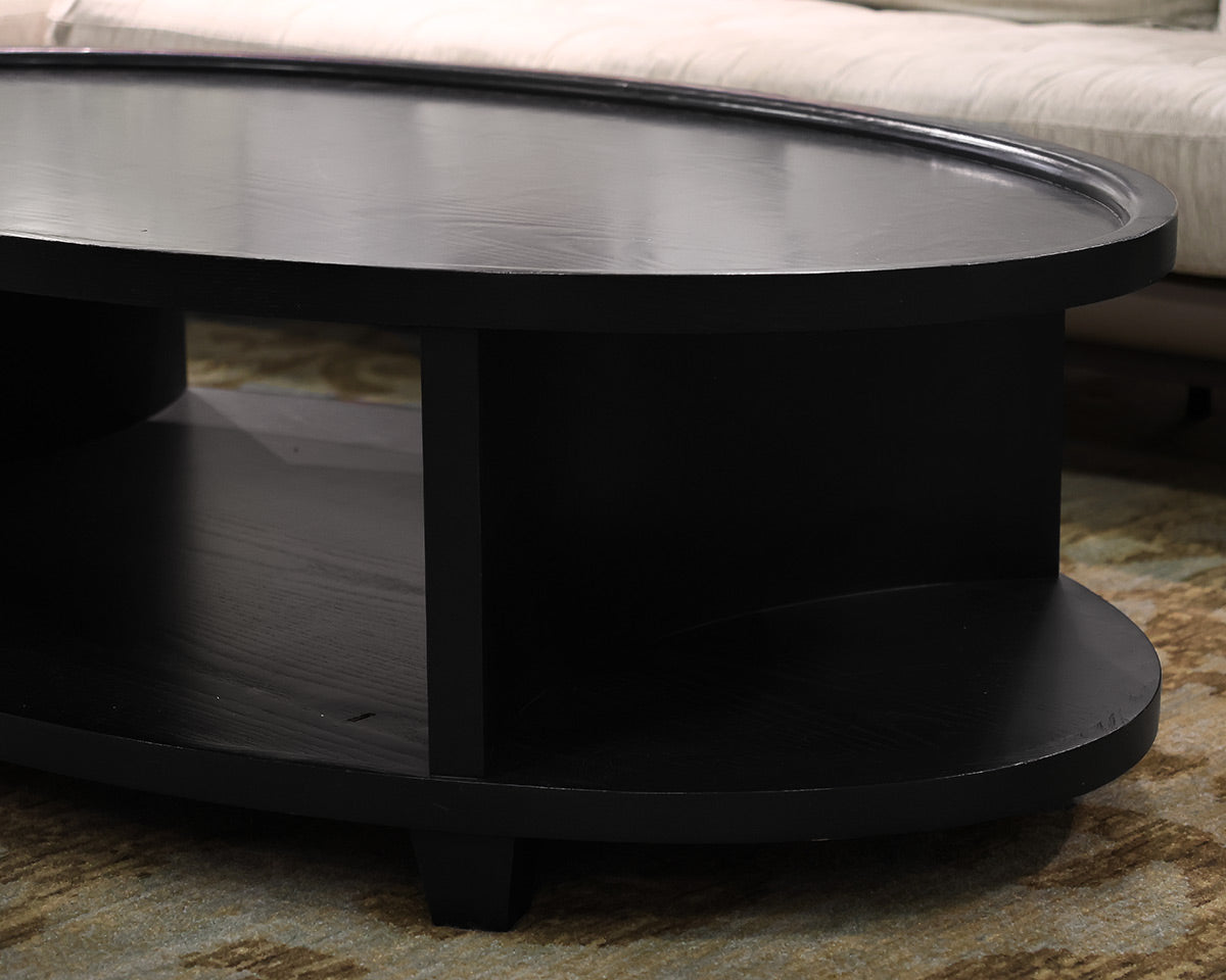 Black Oval Coffee Table