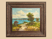 'Meadow to The Sea'Original Oil Painting In An Ornate Frame
