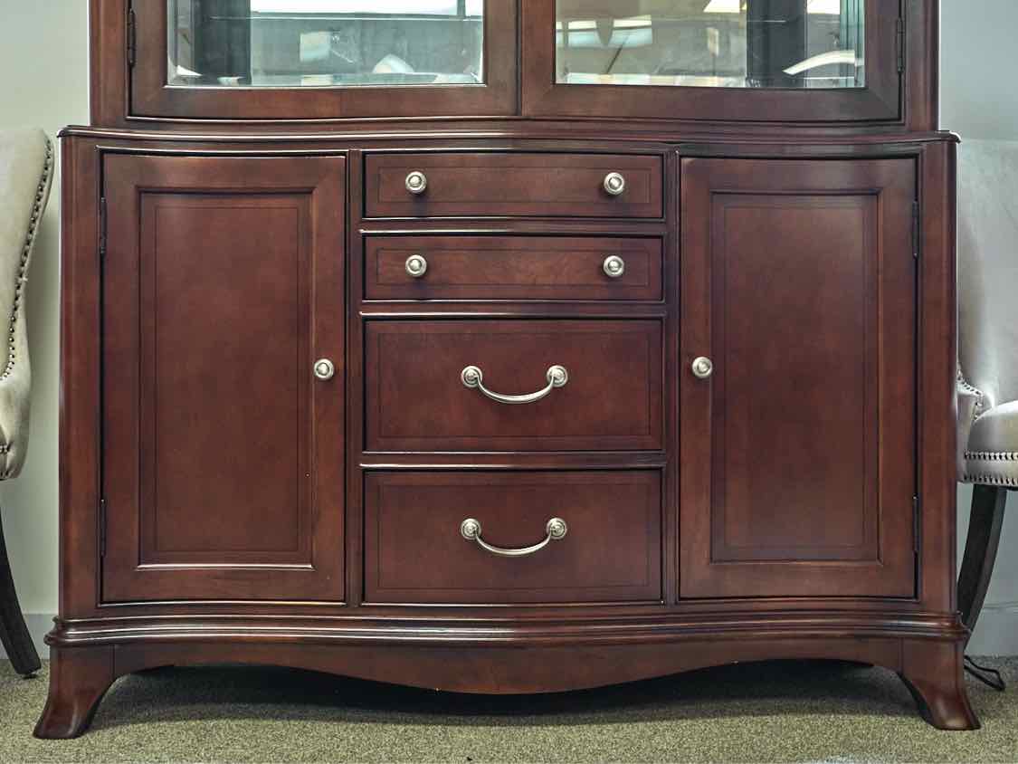Cherry Stain Two Piece China Cabinet