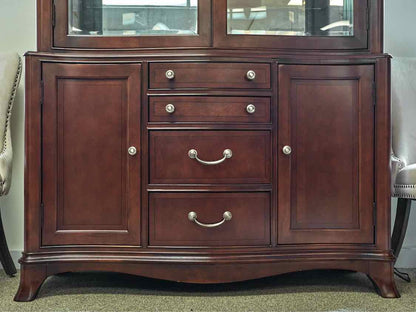 Cherry Stain Two Piece China Cabinet