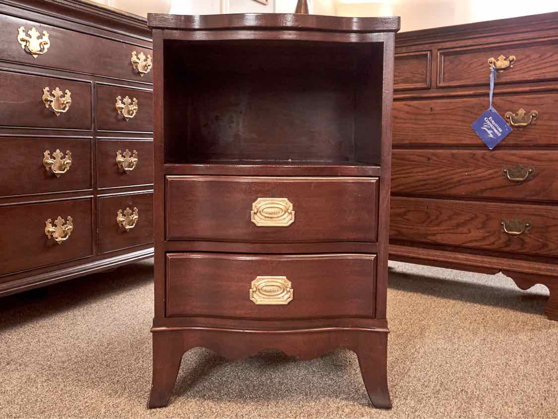 Continental Furniture Solid Mahogany 2 Drawer Nightstand