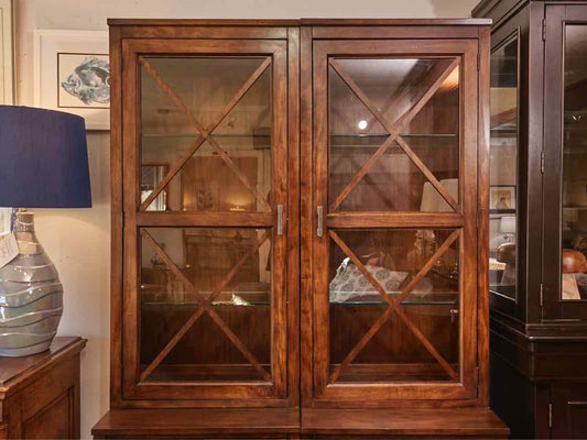 Ethan Allen Display Walnut Finish Display Cabinet