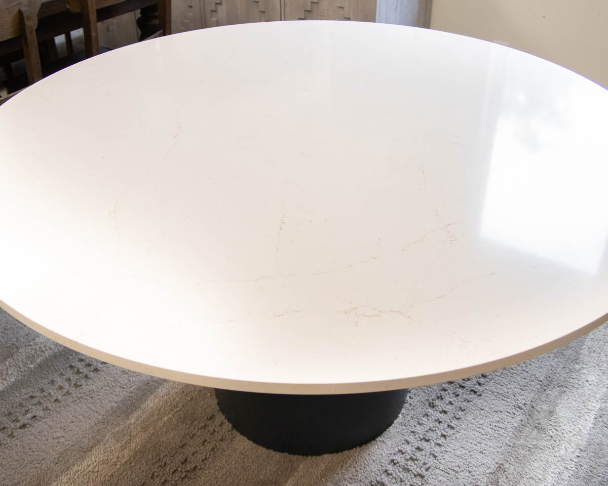 Room & Board 'Decker' Round Marble Top Dining Table
