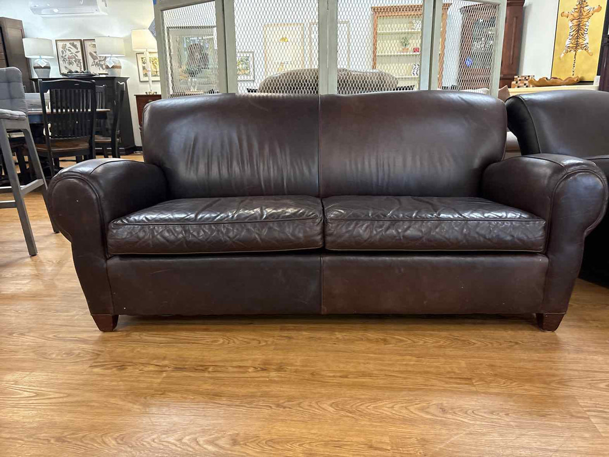 Pottery Barn 'Manhattan' Leather Sofa