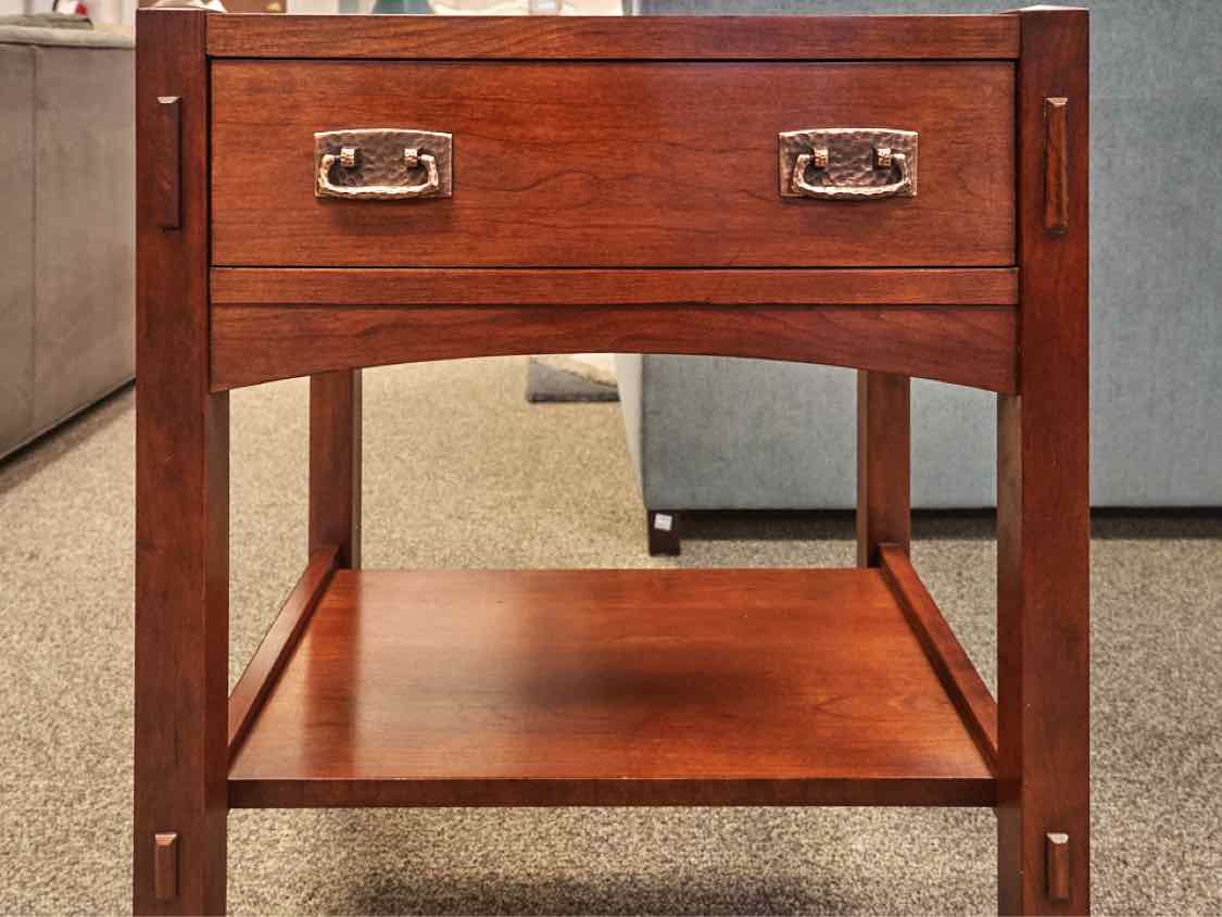 Pair of Cherry Stickley Mission One Drawer Nightstands