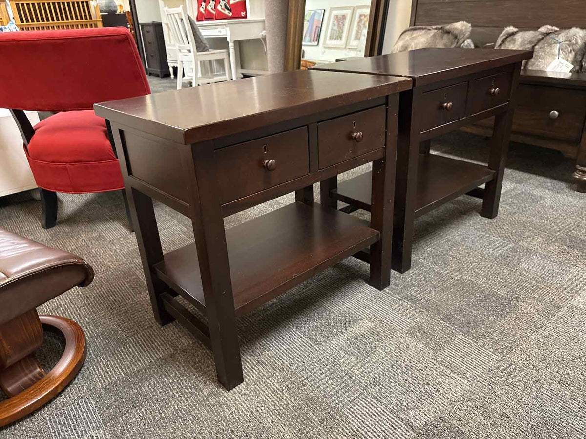 Pair of Pottery Barn 'Farmhouse' Nightstands