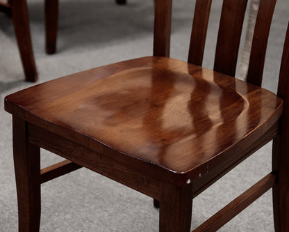 Bassett Dining Dark Mahogany Boat-Shaped Dining Table With 8 Chairs