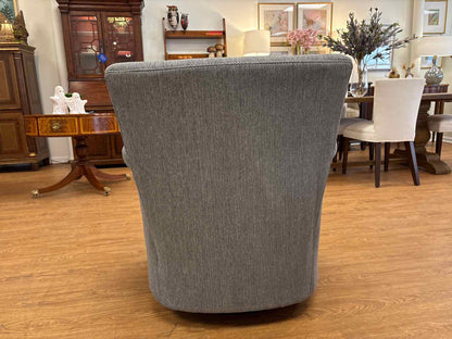 Pair of Crate & Barrel 'Declan' Swivel Chairs