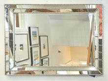 Silver Framed Beveled Mirror