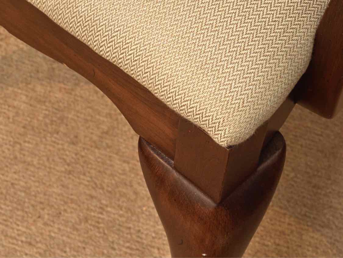Dark Stained Cherry Arm Dining Chair