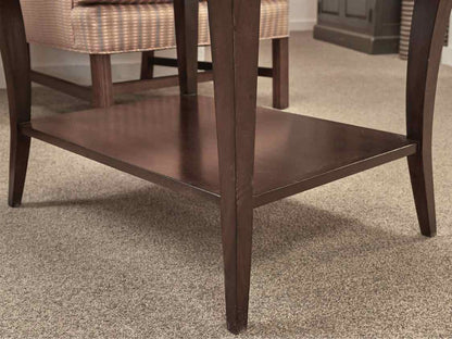 Ethan Allen 'Barry More' Dark Stain Finish 1 Drawer Side Table