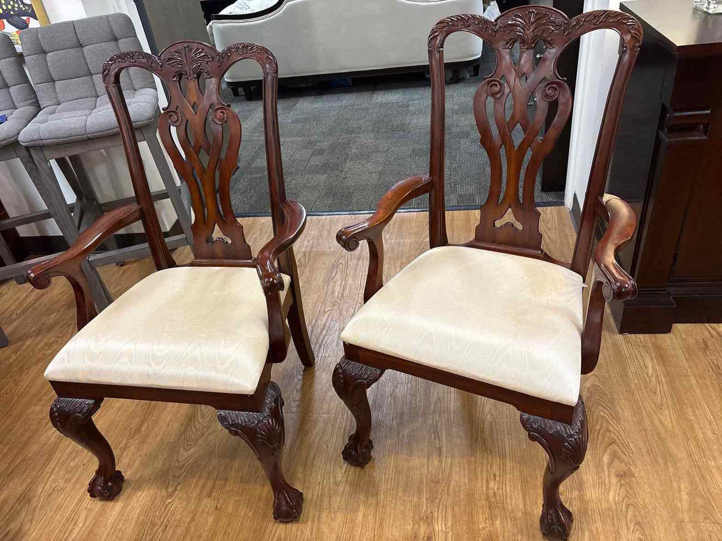 Maitland Smith Set of 10 Chippendale-Style Dining Chairs
