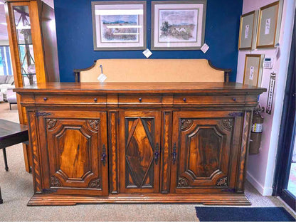 French Provincial Style Wood Credenza
