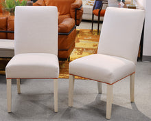 Pair of Ethan Allen Savannah Dining Chairs in Cream Linen